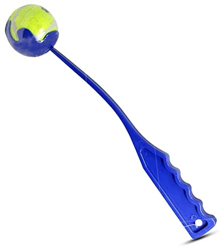 IB KOOT Dog ball Launcher for Dogs Chase Fetch Game Toys for Large Medium Small Dogs Throw Tennis Ball Portable Hands-Free Pick Up and Throwing Play Toy Puppy Exercise &Training 1Pc Small (Blue)