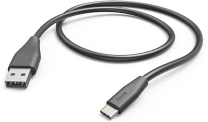 Hama Ladekabel USB A auf USB C, Schnellladung, 1,5m | Handy Ladekabel, schwarz, Datenkabel, USB Kabel, Handykabel, Ladekabel USB Typ A, USB Typ C, maximal kompatibel) schwarz