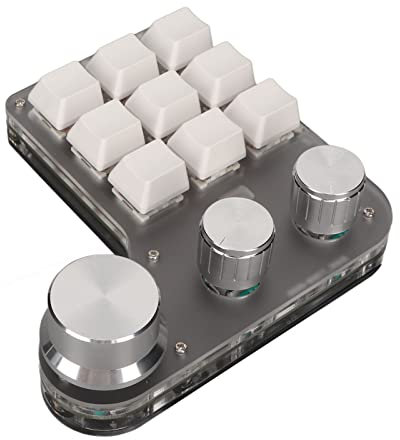 Gaming-Tastatur, Einhand Benutzer Definierte Makro Mechanische Programmier Bare Tastatur, 6 Tasten 1 Knopf RGB Kleine Programmier Bare Macro Pad DIY-Tastatur (Weiss)