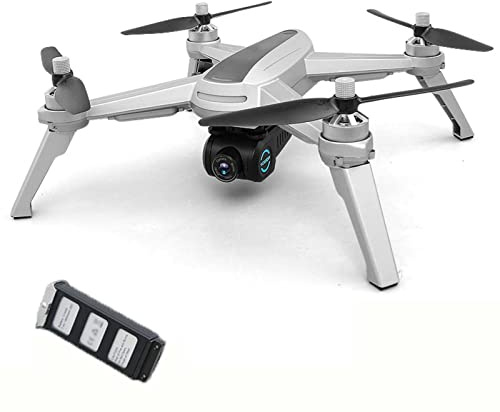 Go Pro-drönare med kamera för vuxna 4K ?Långdistansdrönare GPS-positionering fjärrkontroll flygplan borstlös motor aerial fotodrönare (grå 1 BATTERY)