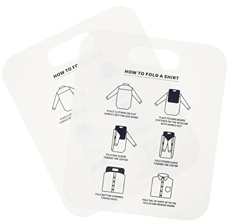 Cabilock Planche à Plier Les Chemises Compacte 2 Pièces en PP Blanche, Plieuse à Vêtements Pratique pour Rangement Maison Et Tiroirs