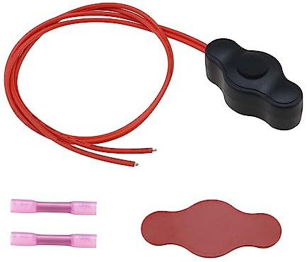 Be In Your Mind 1 Set Wasserdichter Druckknopfschalter Kit 12V EIN-Aus-Schalter mit Schnellanschluss für LED Akzentbeleuchtung an Motorrädern PKW LKW ATV Golfwagen
