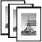 upsimples Marco A3 cm, Paquete de 3 Marcos de Fotos Para Colgar en la Pared 29.7x42 cm Negro, para Título Universitario, Poster, Puzzle