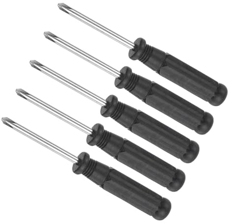 CoCud Destornillador Phillips Mini, Tamaño de 4.0mm, Longitud de 108mm, Acero al Carbono, Pequeños Destornilladores de Cabeza Cruzada, 5 Piezas