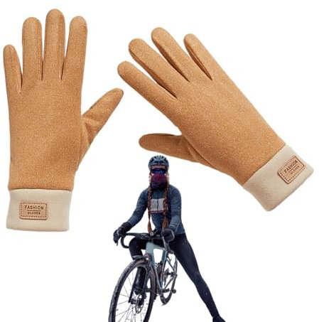 Anulely Warme Winterhandschuhe | Winter-Touchscreen-Handschuhe,Weiche, Winddichte, warme Laufhandschuhe, thermischer Handschutz zum Fahren, Skifahren