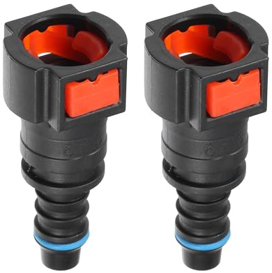 A ABSOPRO Bränsle Rapid Connector Röd 2 st för Bil 3/8 SAE