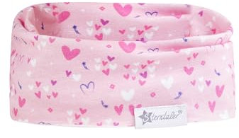 Sterntaler Schlauchschal Herzchen - Loop Schal aus Flammgarn Jersey mit niedlichem Herzchen Print - Halstuch - hautsympathischer Baby und Kinder Halswärmer - Mädchen Bekleidung - puderrosa, Größe 1