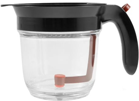 UK, Fat Separator with Bottom Release and Oil Strainer Fat Strainer 4 Cups or 1000ml Gravy Separator Measuring Cup Plastic Soup Oil Separator Fat Skimmer for Gravy Sauces and Other Liquids Black
