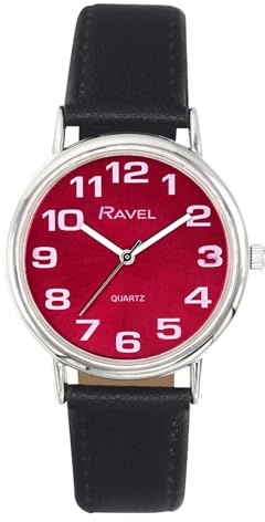 Ravel Unisex Easy Read Watch with Big Numbers - Analogue Quartz - R0105