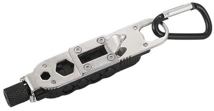 Tournevis multi-outils avec mousqueton porte-clés gadget multifonction tournevis de poche décapsuleur