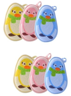 FOMIYES 6 Stk Badepeeling Für Kinder Babyprodukte Für Neugeborene Babywaschlappen Für Neugeborene Babyhandtücher Für Neugeborene Babywerkzeuge Neugeborenes Badetuch Babyschwamm Polyester