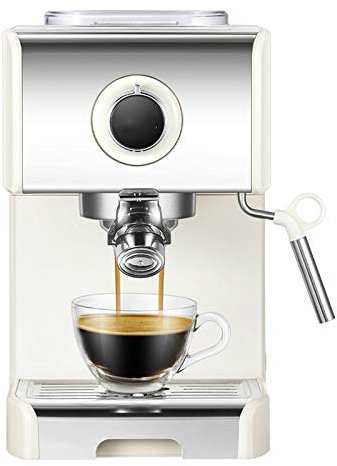 CVNIMV Cafetera Espresso doméstica Comercial Italiana Totalmente semiautomática pequeña con Vapor y Espuma de Leche silenciosa