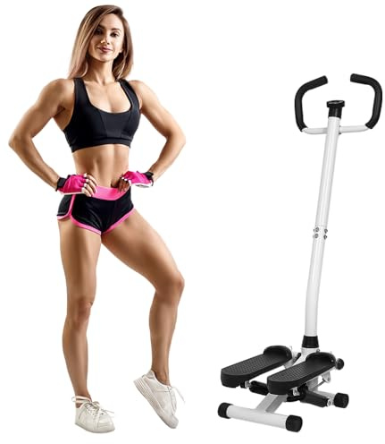 Stepper de Fitness, Machine à Stepper d'exercice, Mini Stepper avec 2 Cordes Pas à Pas Hydraulique à Ménagers, Convient pour Une Utilisation à la Maison, dans l'appartement, Le bureau-33 * 29 * 112cm