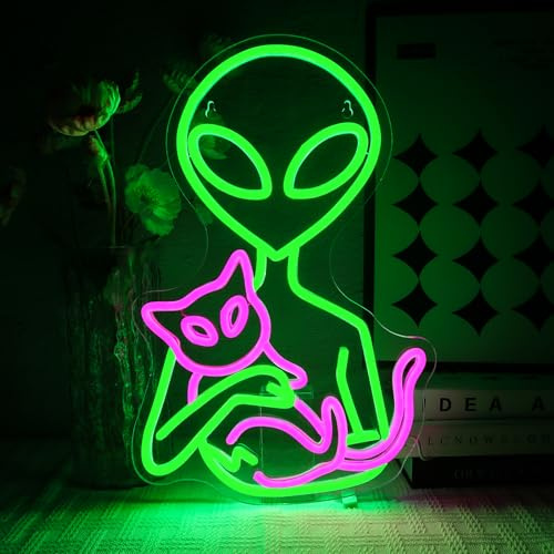 OYCGZV utomjording neonskylt utomjording katt led neonskylt vägg katt neon tecken spel led skylt för öl bar spel zon vardagsrum sovrum klubb mansgrotta fest heminredning gåvor