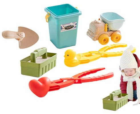 Produttore di palle di neve per bambini | Forma per palle di neve, produttore di mattoni da neve | Forme di neve | Creatori di palle di neve, giochi all'aperto, giocattoli di sabbia, clip di neve per