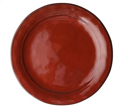 MIROOOO Juego de platos llanos de estilo retro, platos planos rojos, platos poco profundos de cerámica, plato occidental, plato grande para el hogar, plato creativo, ensaladera de cocina