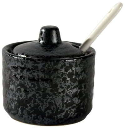 TGDGFKIAS boîte de sucre en céramique, Sucrier japonais avec couvercle, mini sucrier, récipient à sucre, pot à épices, for comptoir de bar à café(O)