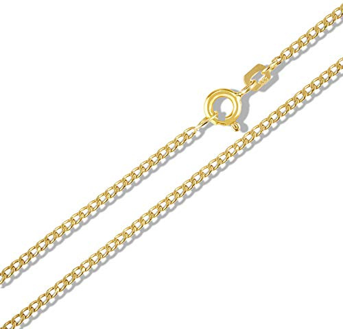 Generisch Echtgold 8 kt 333 Gold Goldkette Panzerkette Länge 34 cm Breite 1,6 mm Halskette Kette Schmuck