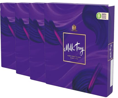 4 x Milk Tray Boxed Milk Chocolates Selection 312g - Luxury Assorted Filled Milk Chocolates, Chocolate Gift Set for Birthdays, Christmas, Thank You & Special Occasions