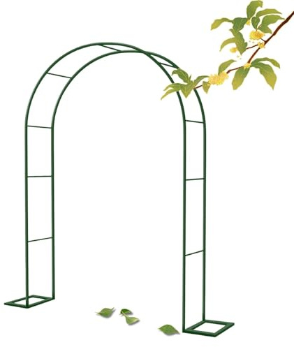 Stabiler Metall-Gartenbogen Rankhilfe verstellbar Rankhilfe für Kletterrosen & Clematis wetterfeste Konstruktion mit stabilen Füßen Höhe 200 220 230 cm erhältlich in schwarz weiß grün