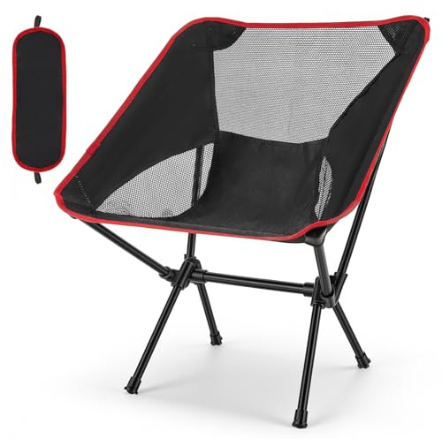 Yigowyigo Chaise de camping pliable légère, petite chaise de pêche, chaise de plage, chaise de camping, petite taille une fois repliée, pour pique-nique, pêche, jardin, randonnée, sport, plein air