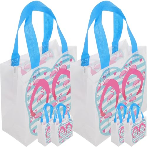 Hawaii Partytaschen 6 Stück aus Vliesstoff, Leichte Tragetaschen | Mehrzweckbeutel für Feiertag und Feier, Tragbar, Verpackungstüten für Geschenkartikel