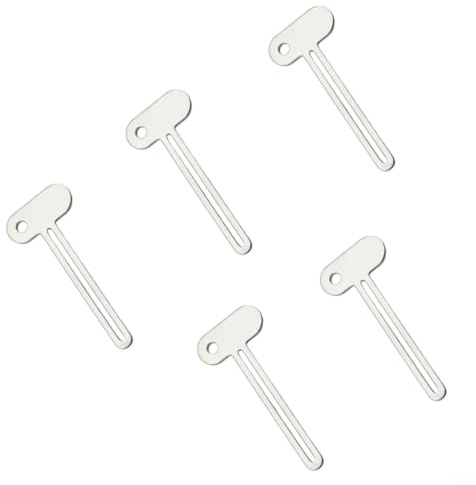 MIKMLYZE Lot de 5 presse-dentifrice en métal - Outil distributeur de rouleau en acier inoxydable pour crème capillaire, pommade, tubes, accessoire de salle de bain compact - Argenté