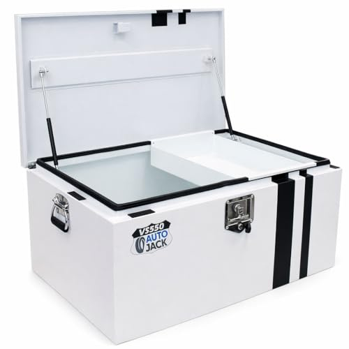 Autojack Van Storage Safe Heavy Duty Metal Steel Site Tool Chest Vault 550mm