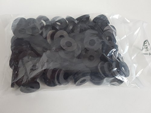 Bayram® 100 Stck Gummischeiben, Unterlegscheiben Gummi,Gummiunterlegscheiben ähnlich DIN 125 natur (M6 12,5x3)