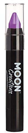 Moon Creations Crayons pour le corps en bâton de peinture pour le visage | résistante à la sueur et à l’eau | Sans cruauté | Pour enfants, adultes, festival, Halloween, violet, 3,5 g