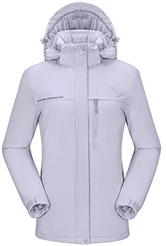 CAMEL CROWN Womens Ski Jacket Waterproof Snowboard Winter Snow Warm Ski Coat for Women New Gray L