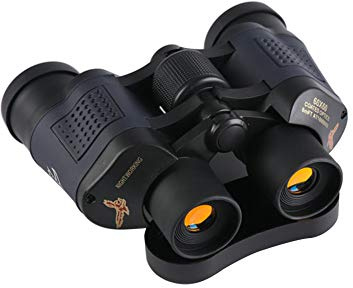 Fernglas 60x60 Kompakt Wasserdicht Feldstecher für Kinder Erwachsene Vogelbeobachtung, Wandern, Jagd, Sightseeing,Fernglas mit Nachtsicht-Funktion.FMC Linse und Smartphone Adapter