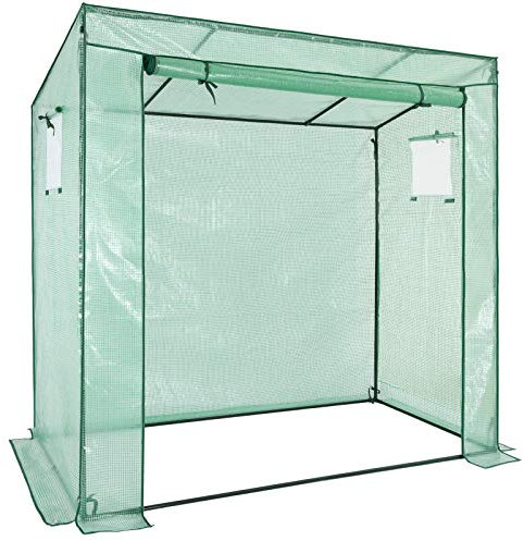 Gardebruk Foil Greenhouse 1.6m² Polytunnel Growhouse Plant Cultivation 200x173x80cm Flower Vegetable Green PE