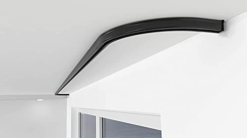 ALOHA Gardinenschiene ITU / 1-läufig/Rundbogen Paar/Schwarz | Vorhangschienen aus Aluminium, Deckenbefestigung