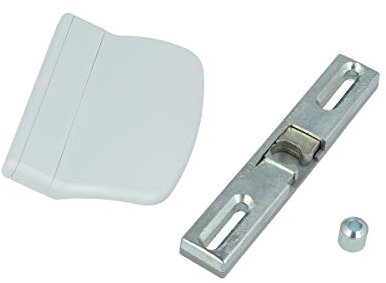 MS Beschläge Balkontür-Set Balkontürgriff Balkontürschnäpper mit Gegenstück Universalschnäpper Ziehgriff Terrassentürgriff Türgriff (Grau - RAL7035)