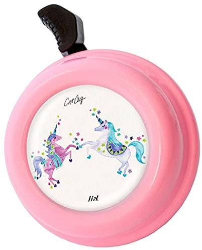 Liix Fahrradklingel Colour Bell Happy Unicorn Einhorn Motiv für Kinder und Erwachsene mit einfacher Montage
