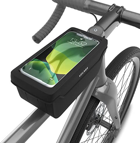 VELMIA Innovative Fahrradtasche mit Magnetverschluss I funktioniert als Rahmentasche und Lenkertasche I Fahrrad zubehör, lenkertasche Fahrrad, rahmentasche Fahrrad, fahrradtasche Lenker