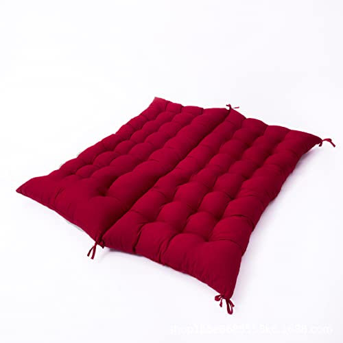 Generic Verdickte Gartenbank Sitzauflage, rutschfest Mit Krawatte, Bequeme Bankauflage Mit Rückenteil Schaukelkissen Dreisitzer-Sofakissen,Wine red,120 * 100cm