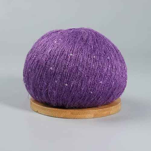 10 Stück 50 g Mohair-Spitzengarn mit Pailletten Häkel-Strickgarn mit Lurex Fashion Baby Soft Sweater Shawl Handarbeitsgarne mit Schlaufen