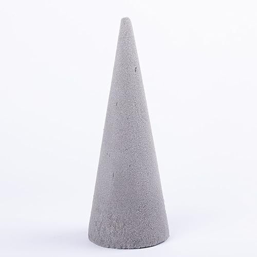 artplants.de Steckschaum Kegel ZOILA für Kunstblumen, grau, 32 cm, Ø 12 cm | Steckmasse Kegel