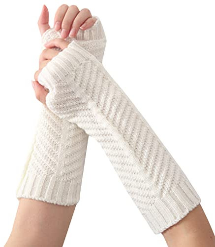 XIUH Winter-Strickhandschuh Damen Schwarz Kleidung Zubehör Strickhandschuhe halten Frauen Strickhandschuhe Winter Warm Unisex für Einheitsgröße