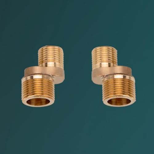 BiaoTeng S-Anschluss Wandarmatur Exzenter Anschluss 1/2 - 3/4 Adapter Wandmontage Duscharmatur Messing 2 Stück Duscharmatur Adapter Verstellbar, A