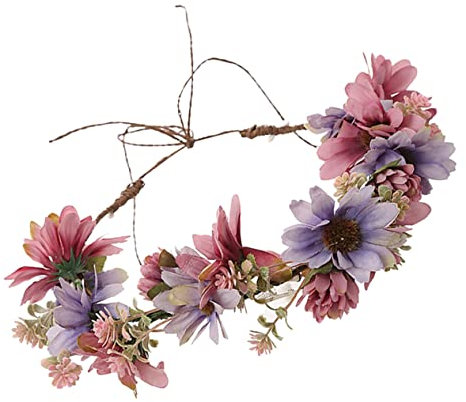 Angoily Simulation Blumenkranz Stirnband Dekorativer Blumenkronenkranz Für Vielseitige Haar-accessoires
