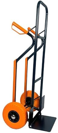Stahlbruck Sackkarre Transportkarre Sackrodel SRS 200 Tragkraft 200 kg Klappbare Schaufel Treppenkufen PU Pannensichere Reifen Schwarz