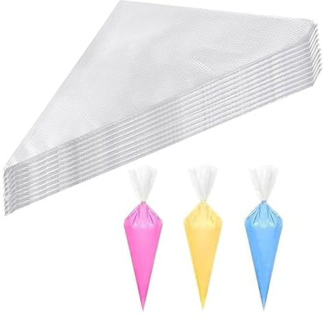 XMBYGEY Mangas pasteleras desechables, 100 unidades de manga pastelera desechables, 30 x 20 cm, bolsas puntiagudas profesionales desechables, pasteleras desechables