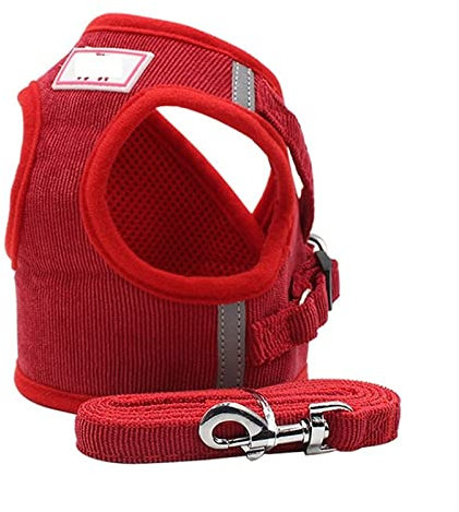 EUTYRG Haustier-Hundegeschirr, Hundegeschirr, kein Ziehen, verstellbar, Welpen-/Katzenhalsband, personalisiertes Hunde-Mops-Zubehör, Weste, Geschirre