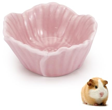 LuckyOpt Piccola ciotola in ceramica per criceti per animali domestici, facile da pulire, anti ribaltamento, ciotola per cibo e acqua, ciotola per piccoli animali per orsi dorati, conigli, ricci,