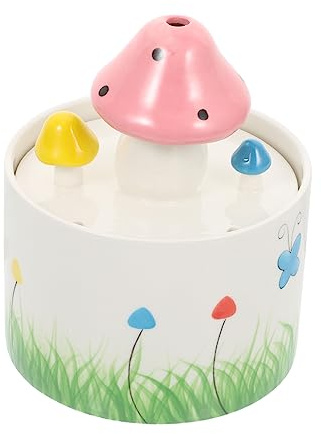 COLLBATH Distributeur d'eau pour Animaux De Compagnie en Céramique, Bol à Circulation d'eau Portable, Petit Format, Usage Extérieur, Adapté Chiens Et Chats