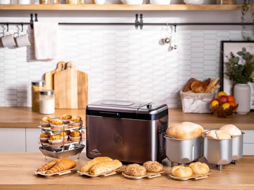 ETA Brotbackautomat Duplica II I 850 W I 24 Programme Glutenfrei inkl. I max. Kapazität 1,5 kg I Backformen für Brötchen, Bäcker und Muffins I Zwei-Display-Touch-Bedienfeld I Keep Warm I Timer