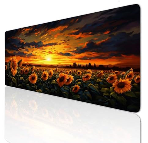 Ljpsse Alfombrilla Ratón XXL Gaming Mouse Pad Mat 160x80x0.4cm Alfombrilla Raton Mejora la Precisión y Velocidad, Grande Alfombrilla Protector Vade Escritorio Alfombrilla Teclado y Raton Sunset 3-849